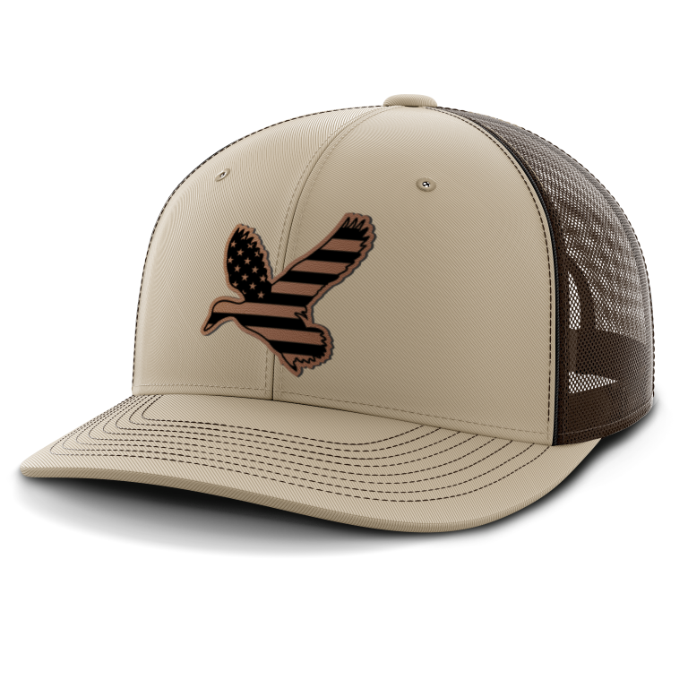 Duck Flag, Duck Hunting, Leather Patch Hat