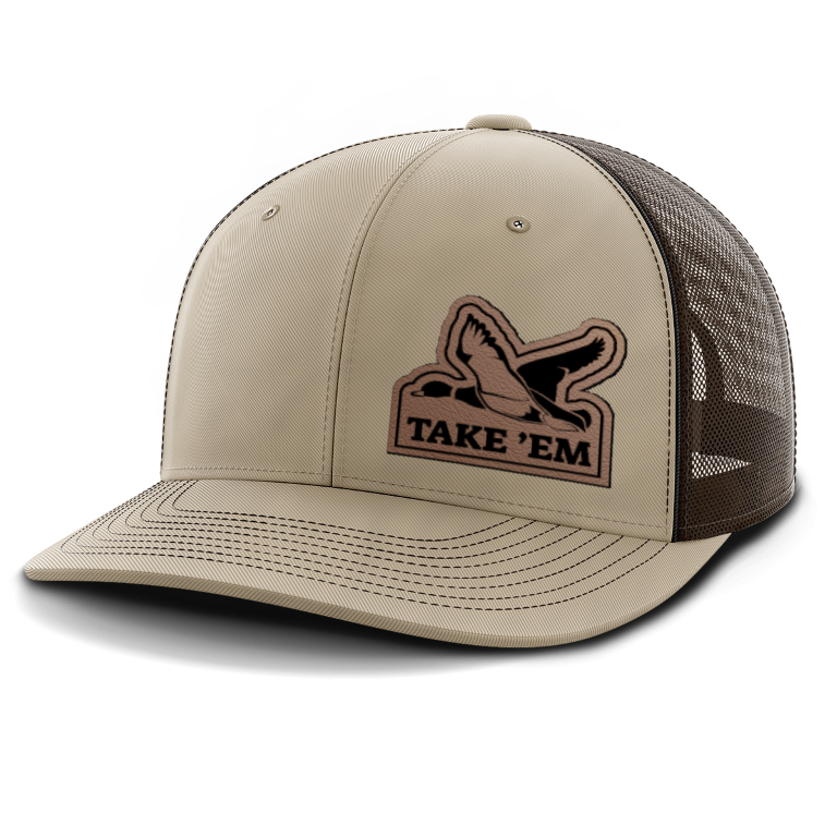 Take Em, Duck Hunting, Leather Patch Hat