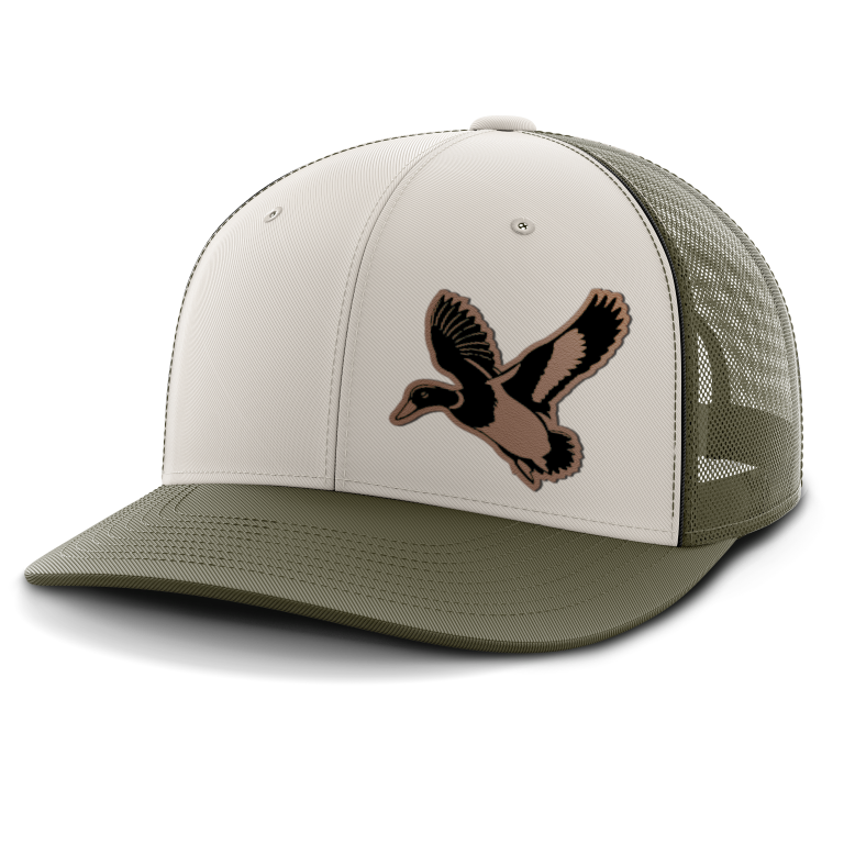 Mallard (left), Duck Hunting, Leather Patch Hat