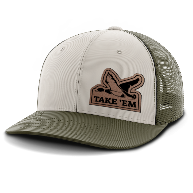 Take Em, Duck Hunting, Leather Patch Hat
