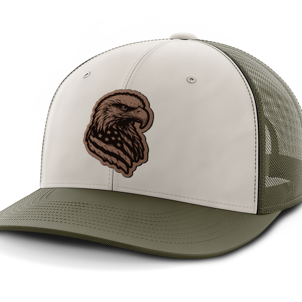 Eagle Flag, Leather Patch Hat