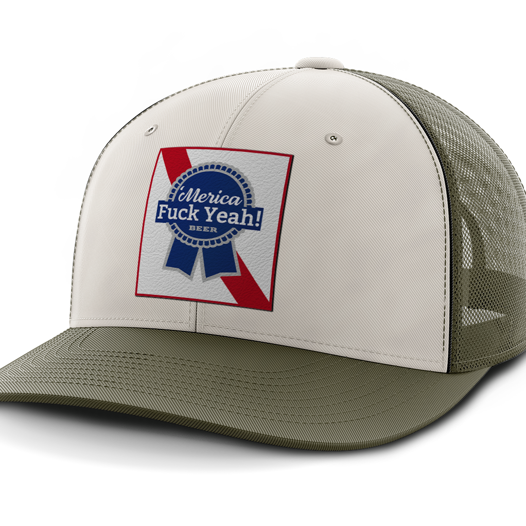 Merica - F Yeah, Leather Patch Hat