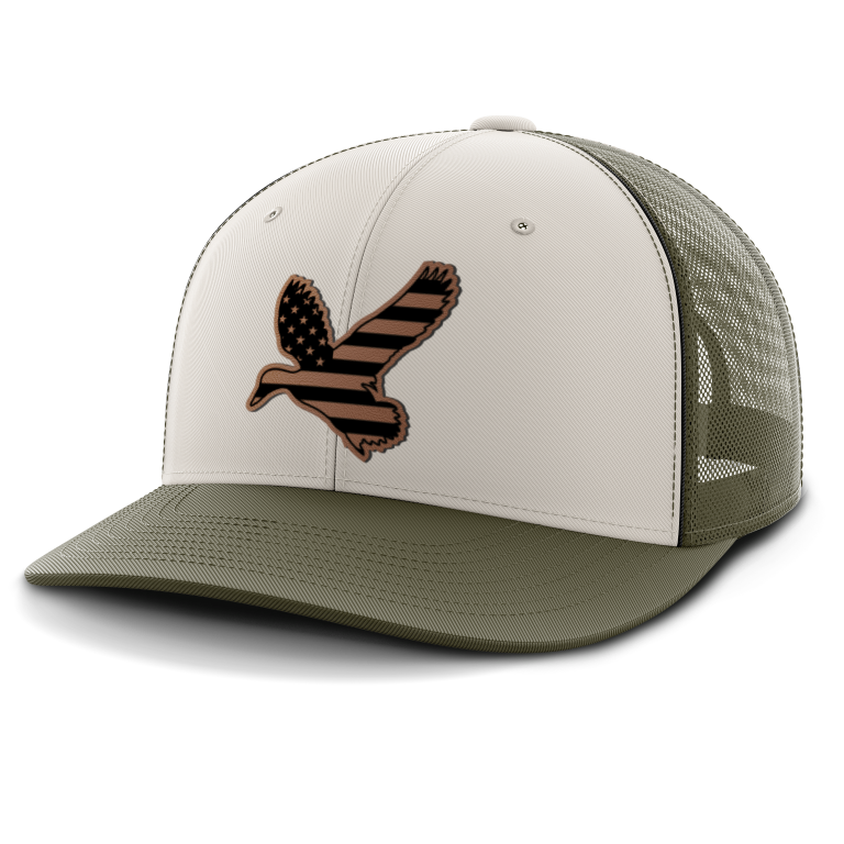 Duck Flag, Duck Hunting, Leather Patch Hat