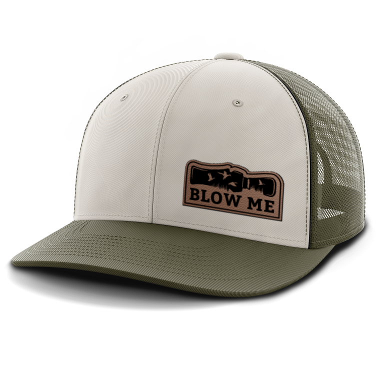 Blow Me, Duck Hunting, Leather Patch Hat