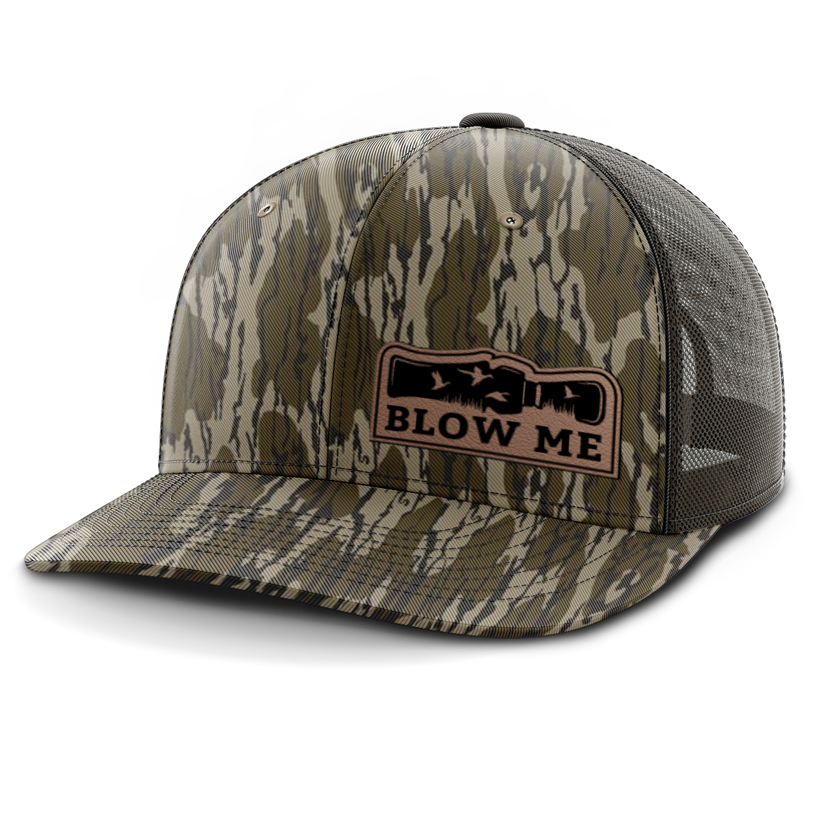 Blow Me, Duck Hunting, Leather Patch Hat