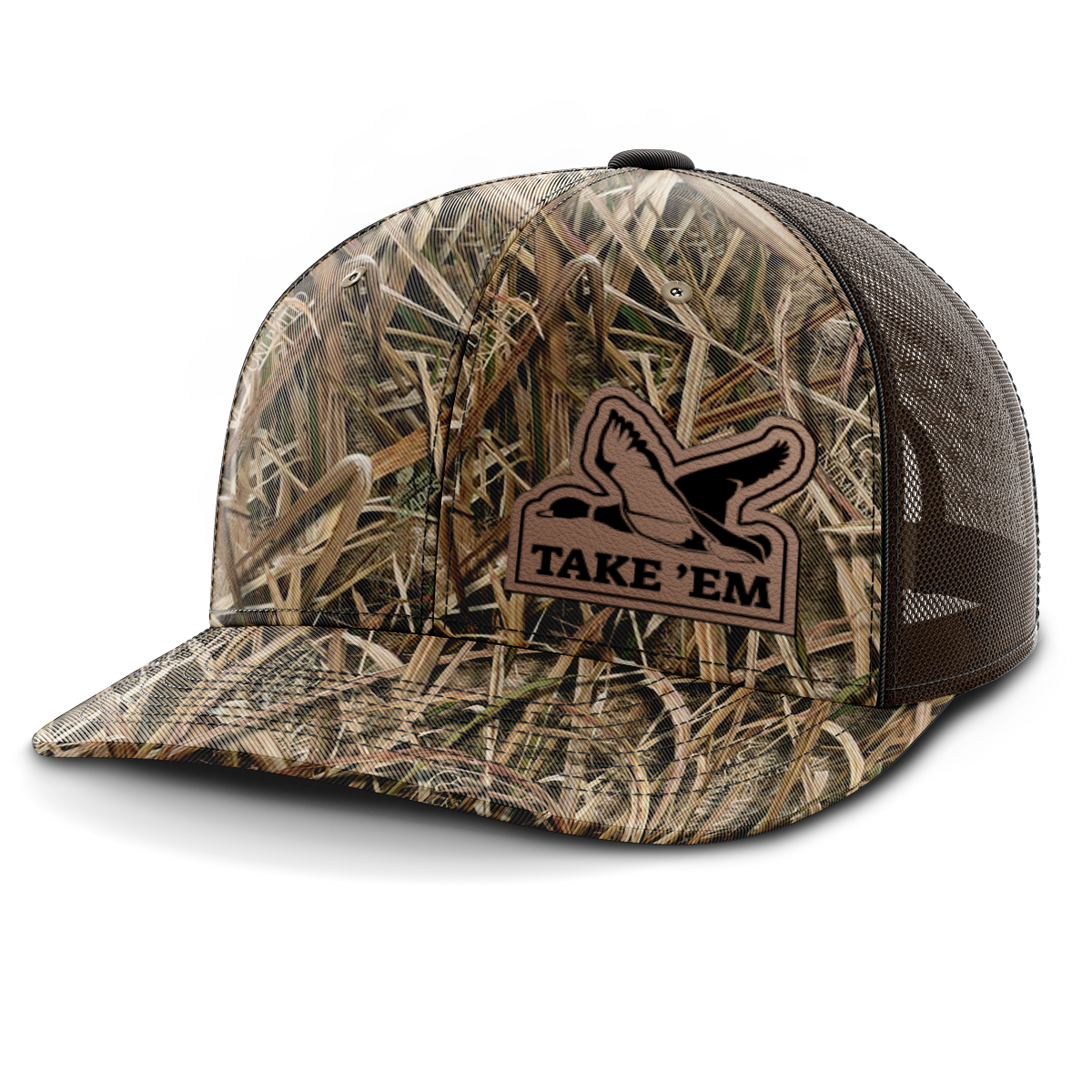Take Em, Duck Hunting, Leather Patch Hat