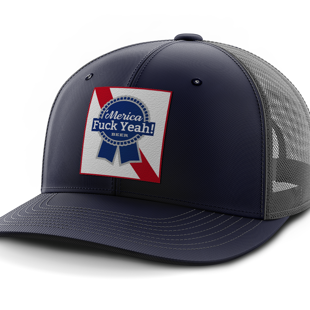 Merica - F Yeah, Leather Patch Hat