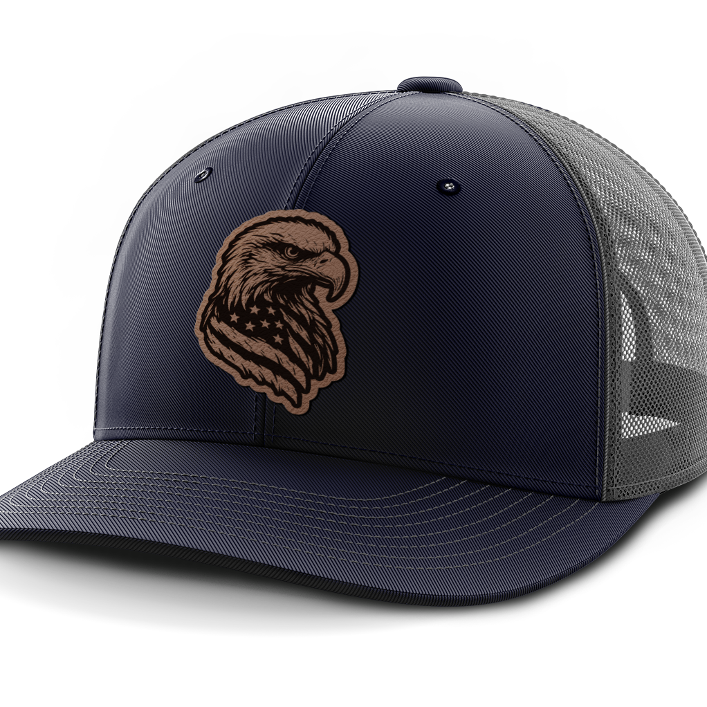 Eagle Flag, Leather Patch Hat