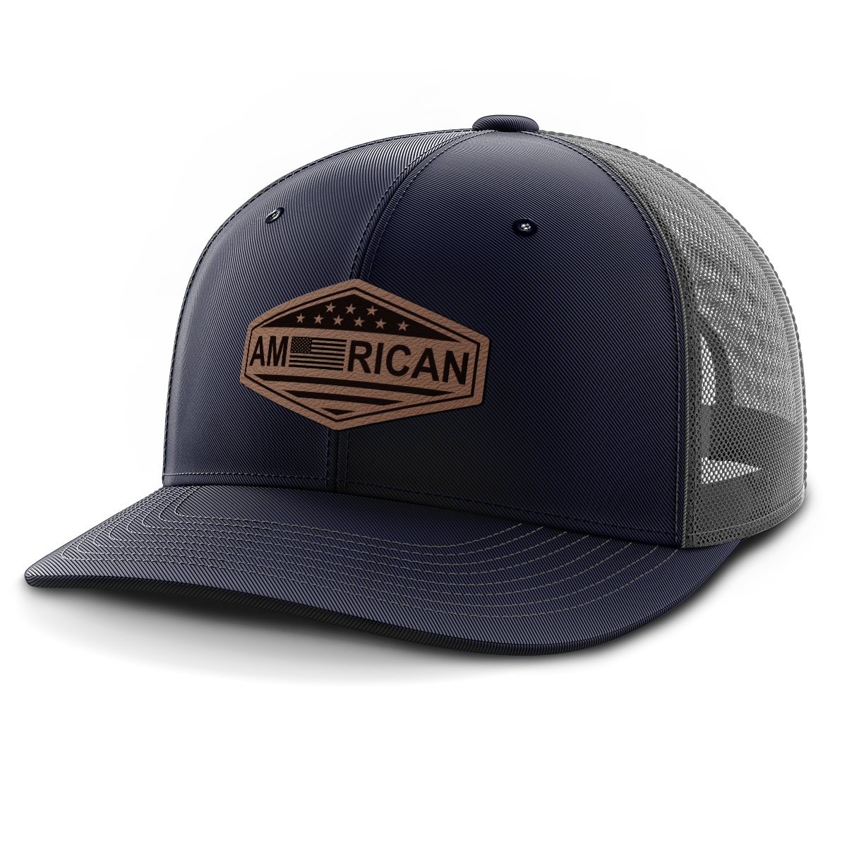American, Leather Patch Hat