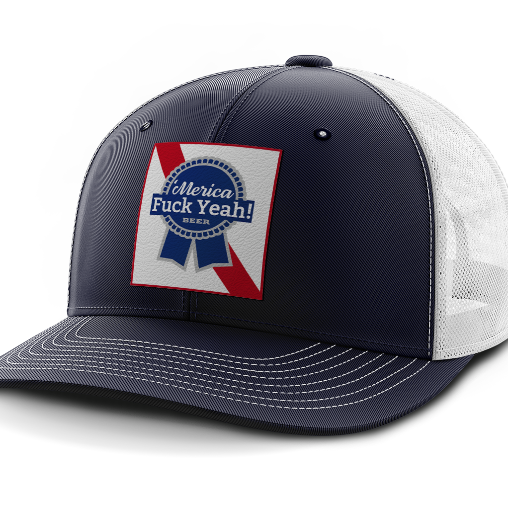 Merica - F Yeah, Leather Patch Hat