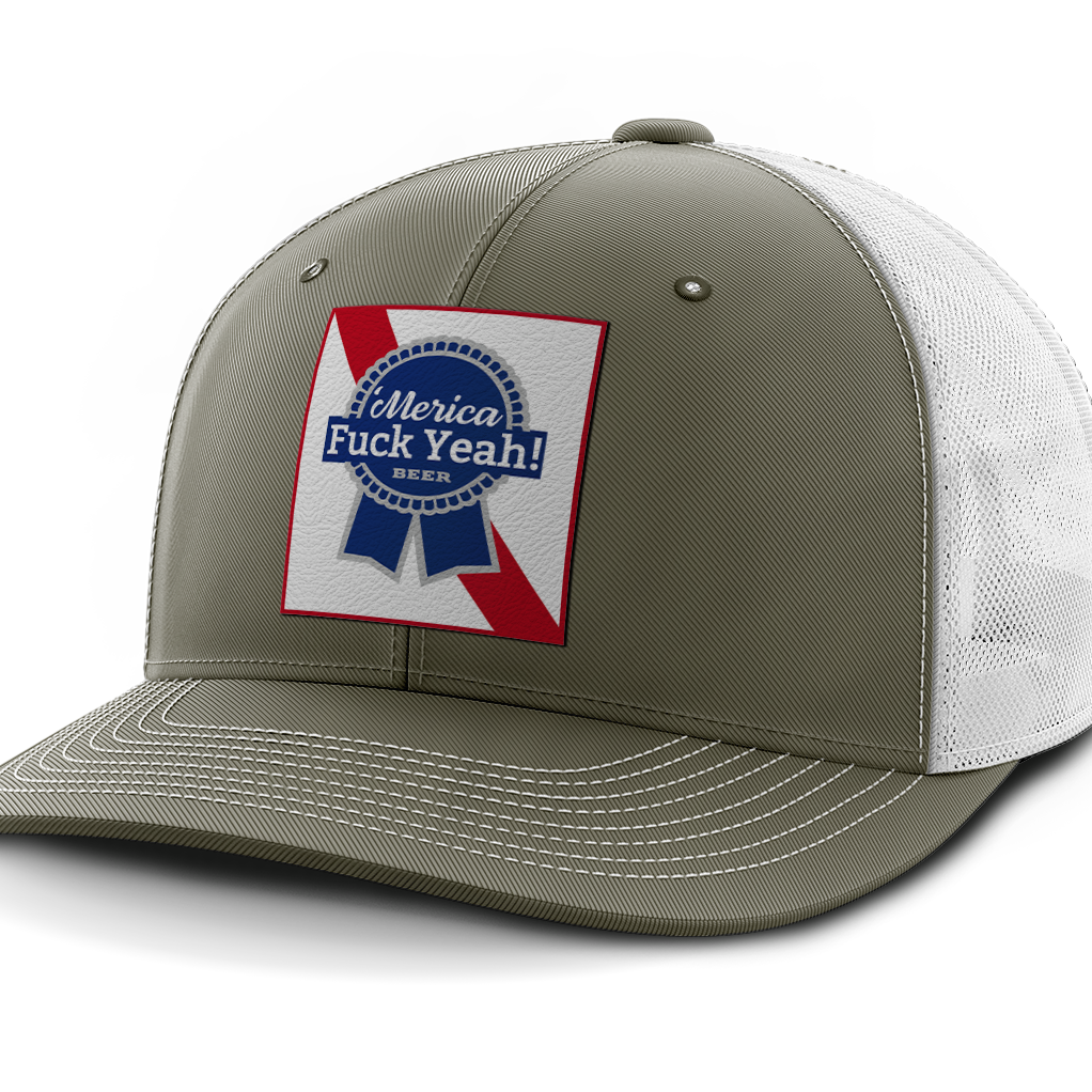 Merica - F Yeah, Leather Patch Hat