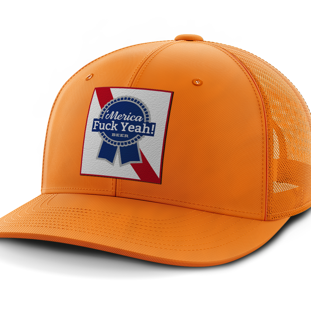 Merica - F Yeah, Leather Patch Hat