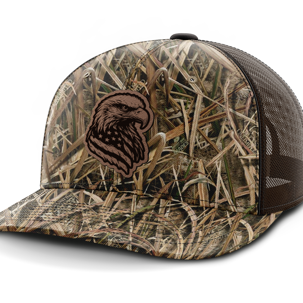 Eagle Flag, Leather Patch Hat