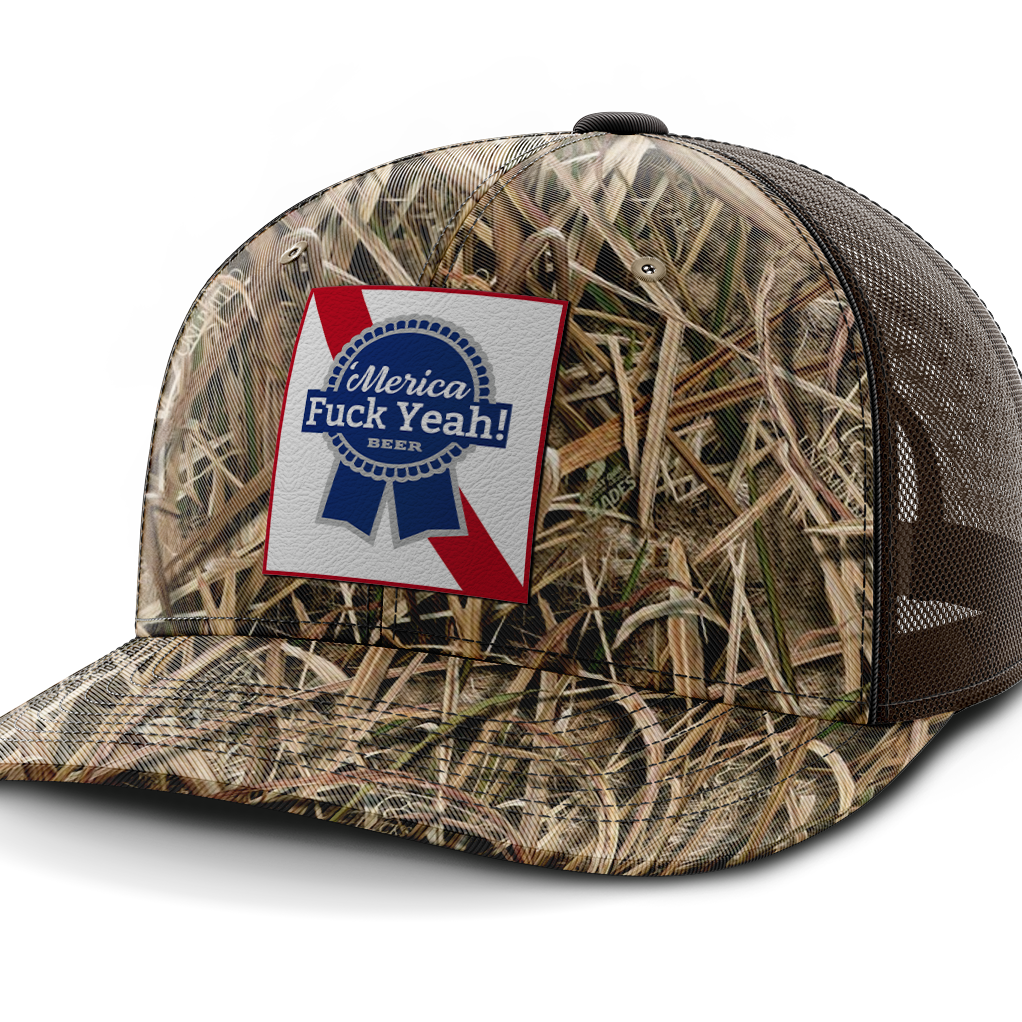 Merica - F Yeah, Leather Patch Hat