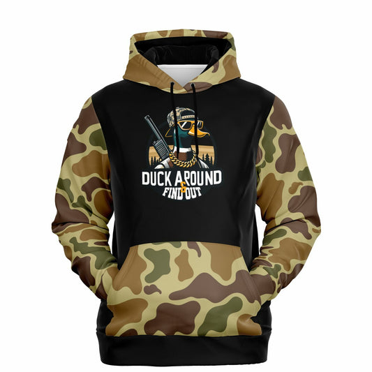 Duck Around and Find Out Retro Camo Duck Hunting Hoodie