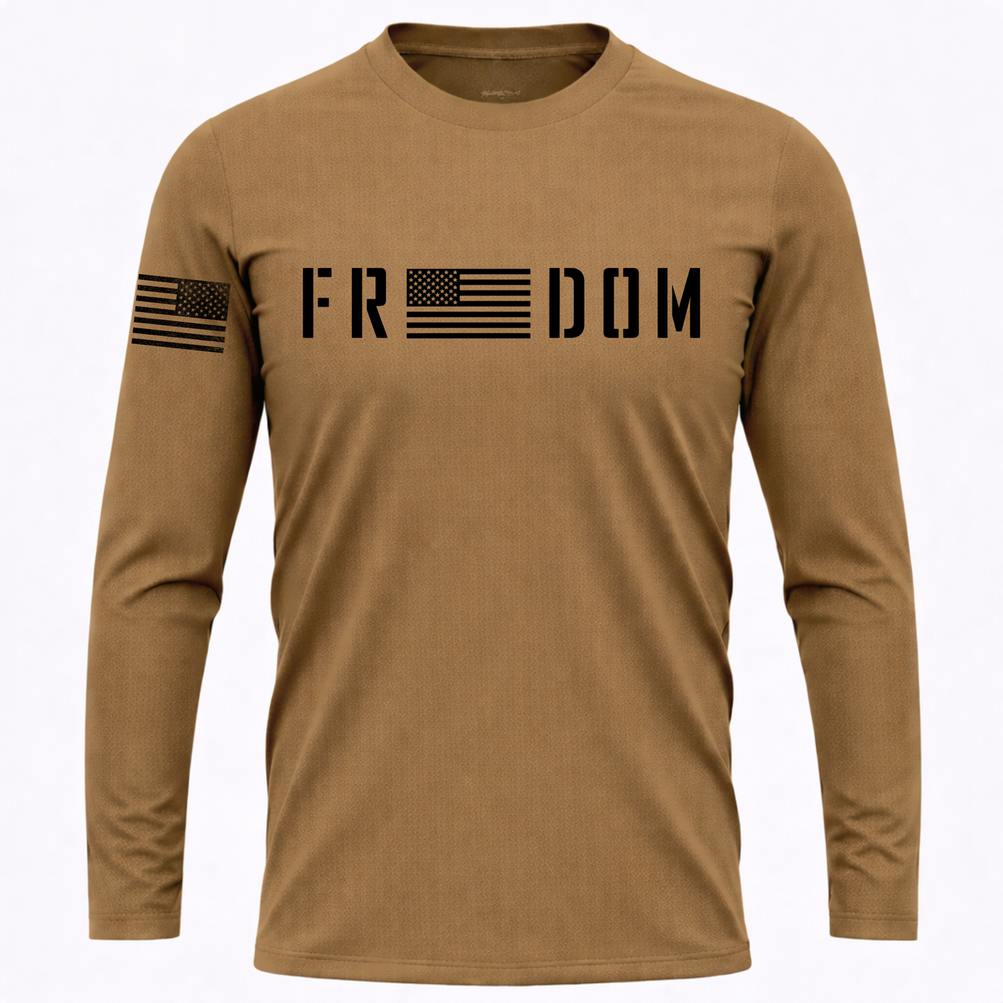 Freedom Patriotic Lightweight Performance Long Sleeve (Black Design)