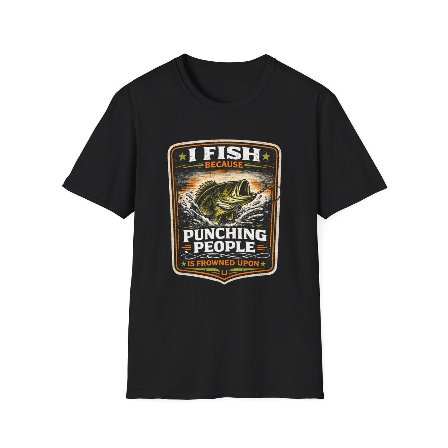 I Fish Because..  Fishing Softstyle T-Shirt