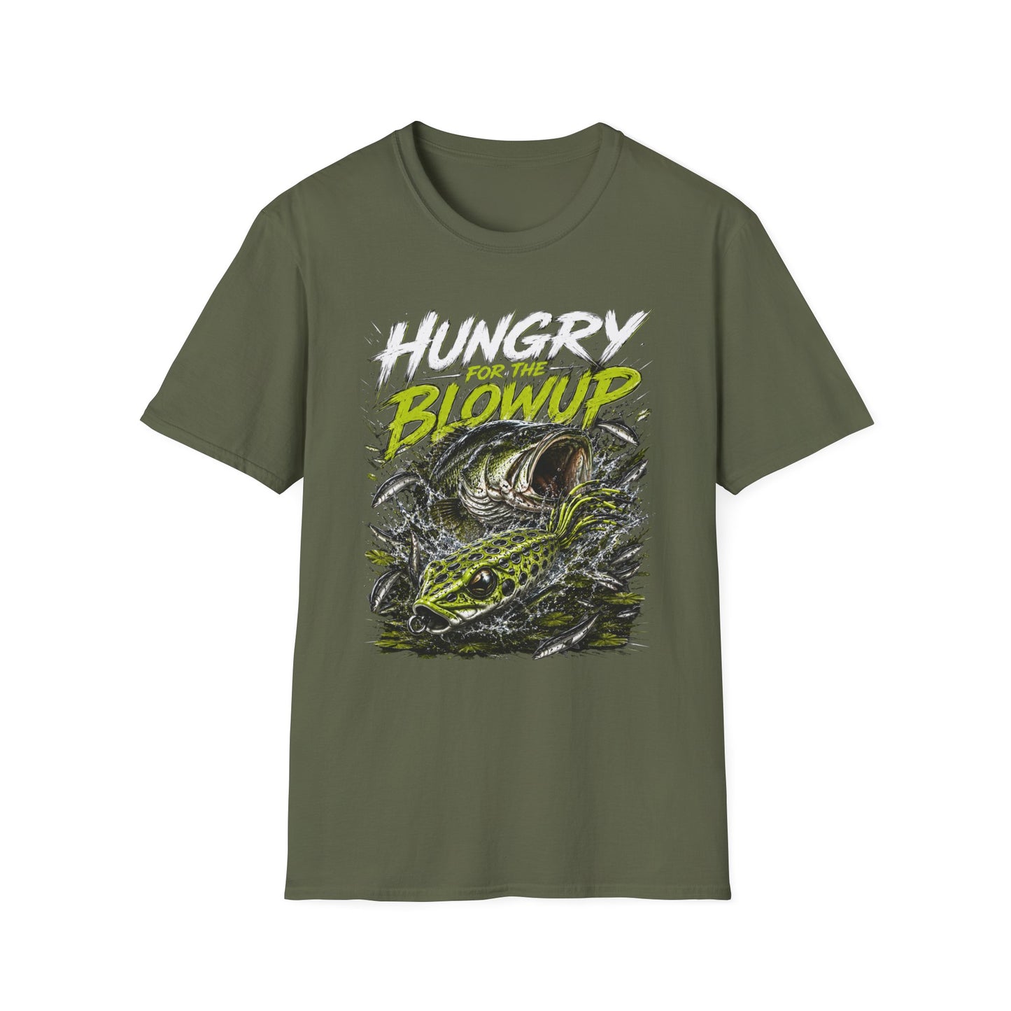 Hungry For The Blow Up Fishing Softstyle T-Shirt
