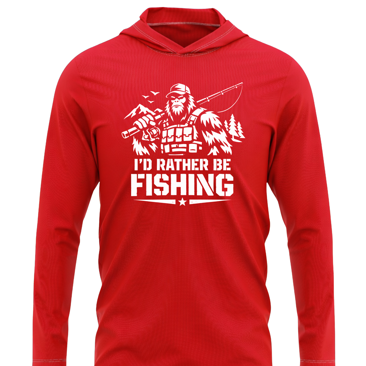 Bigfoot I'd Rather Be Fishing SPF50 Performance Hoodie