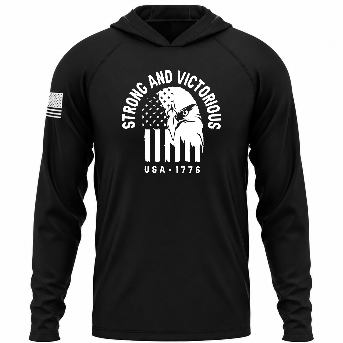 Strong and Victorious Patriotic Performance Hoodie