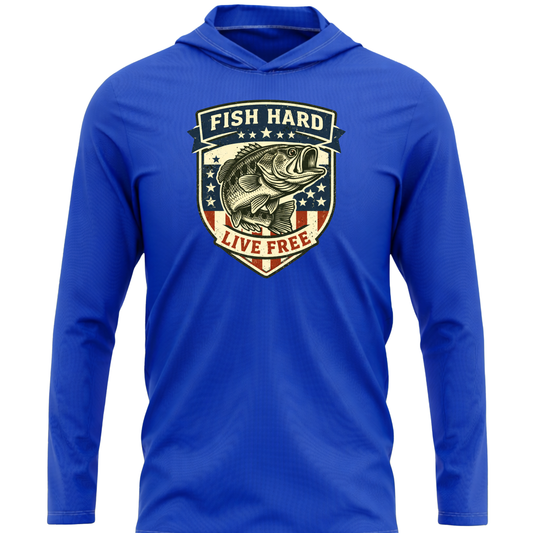 Fish Hard Live Free SPF50 Performance Fishing Hoodie