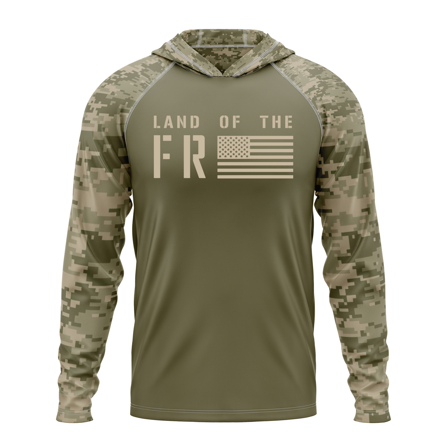 Land Of The Free SPF50 Patriotic Performance Hoodie