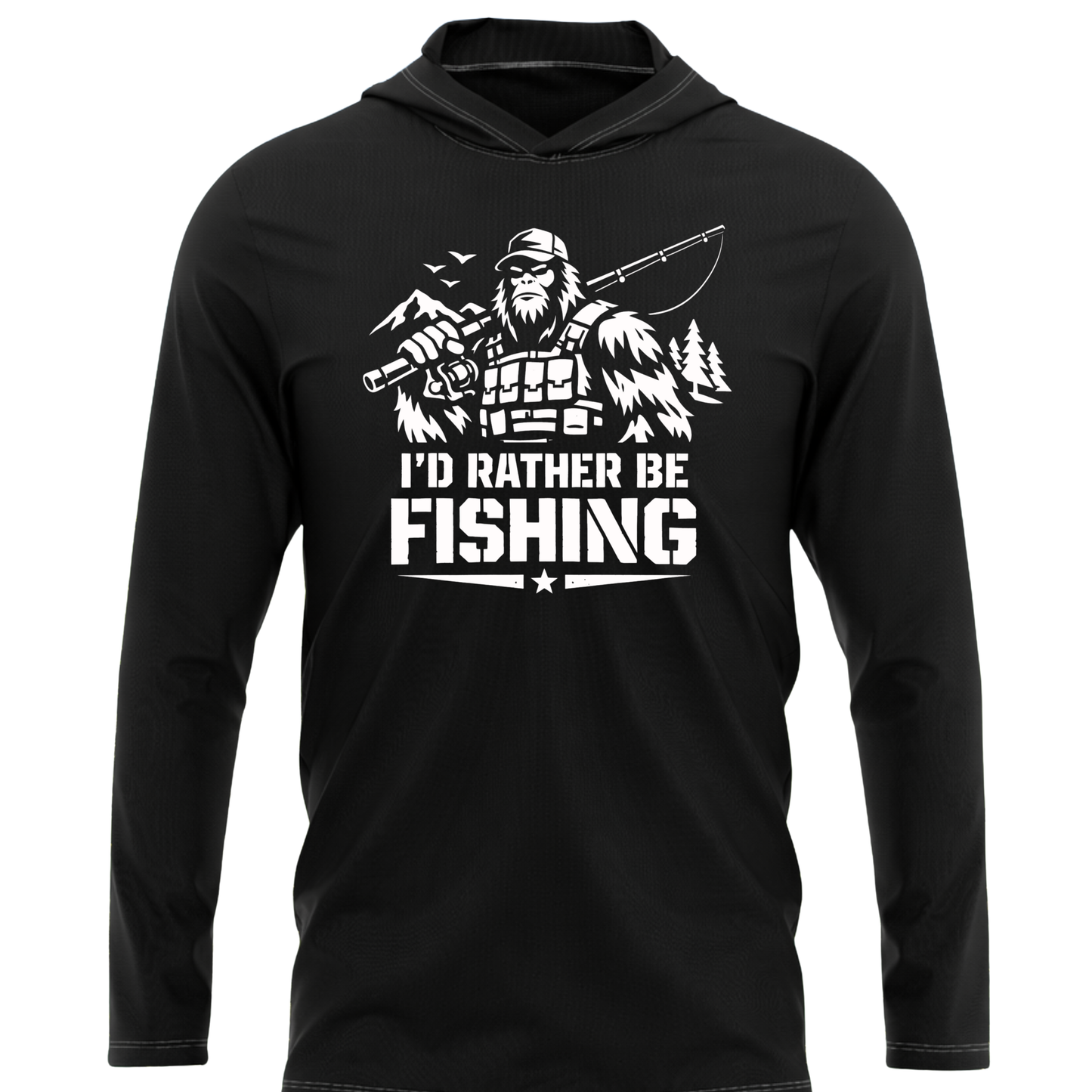 Bigfoot I'd Rather Be Fishing SPF50 Performance Hoodie