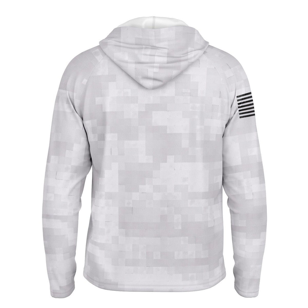 Cranky USA Crankbait SPF50 Performance Fishing Hoodie- Gray Camo