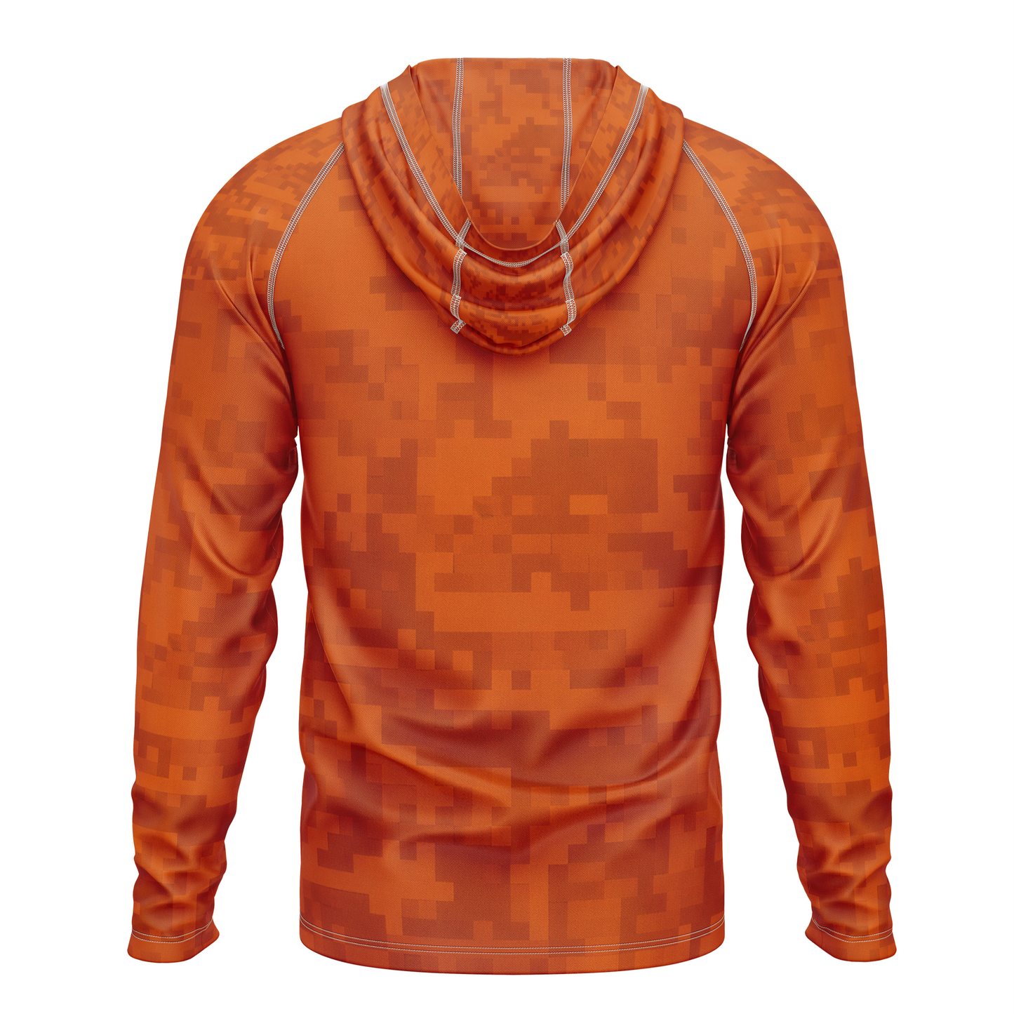 Cranky Crankbait SPF50 Performance Fishing Hoodie- Orange Camo