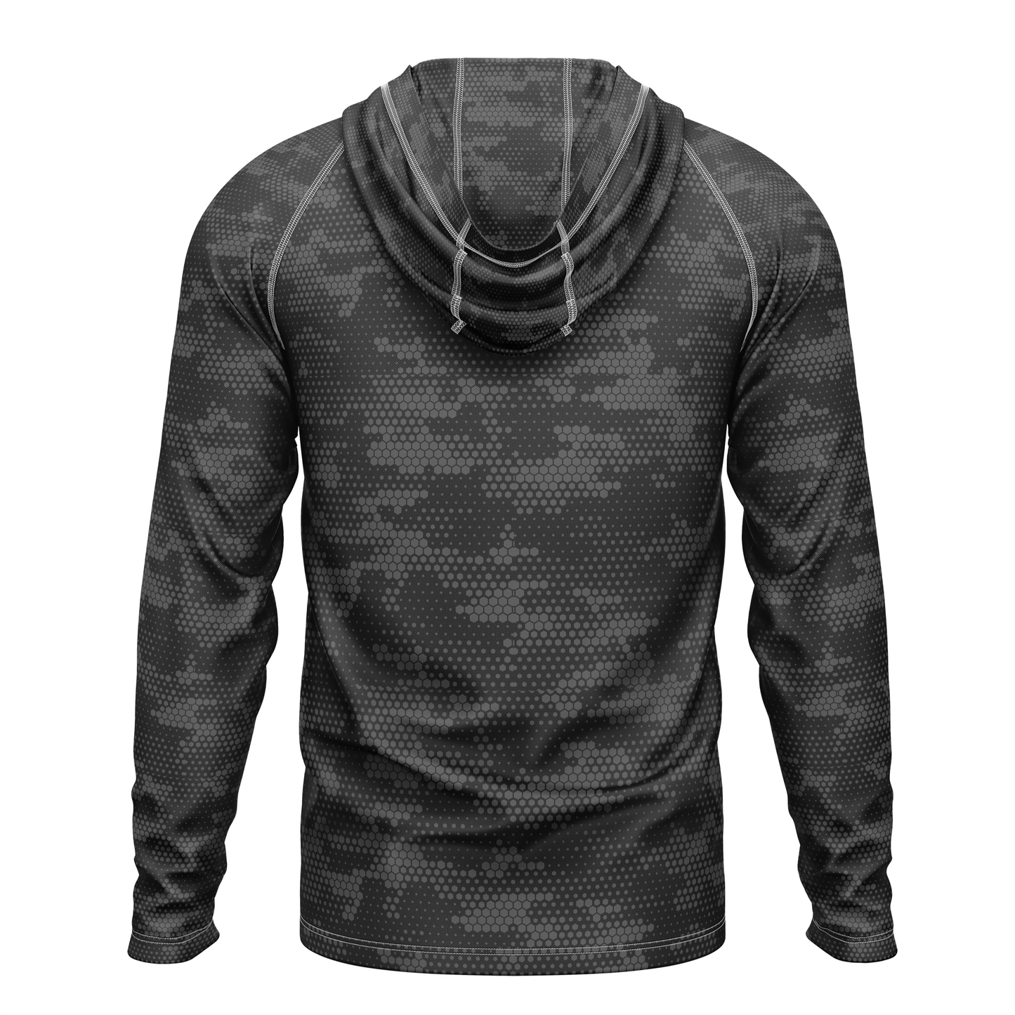 Cranky Crankbait SPF50 Performance Fishing Hoodie- Black Camo