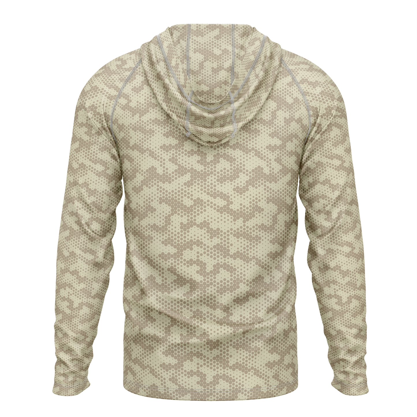 Cranky Crankbait SPF50 Performance Fishing Hoodie- Tan Camo