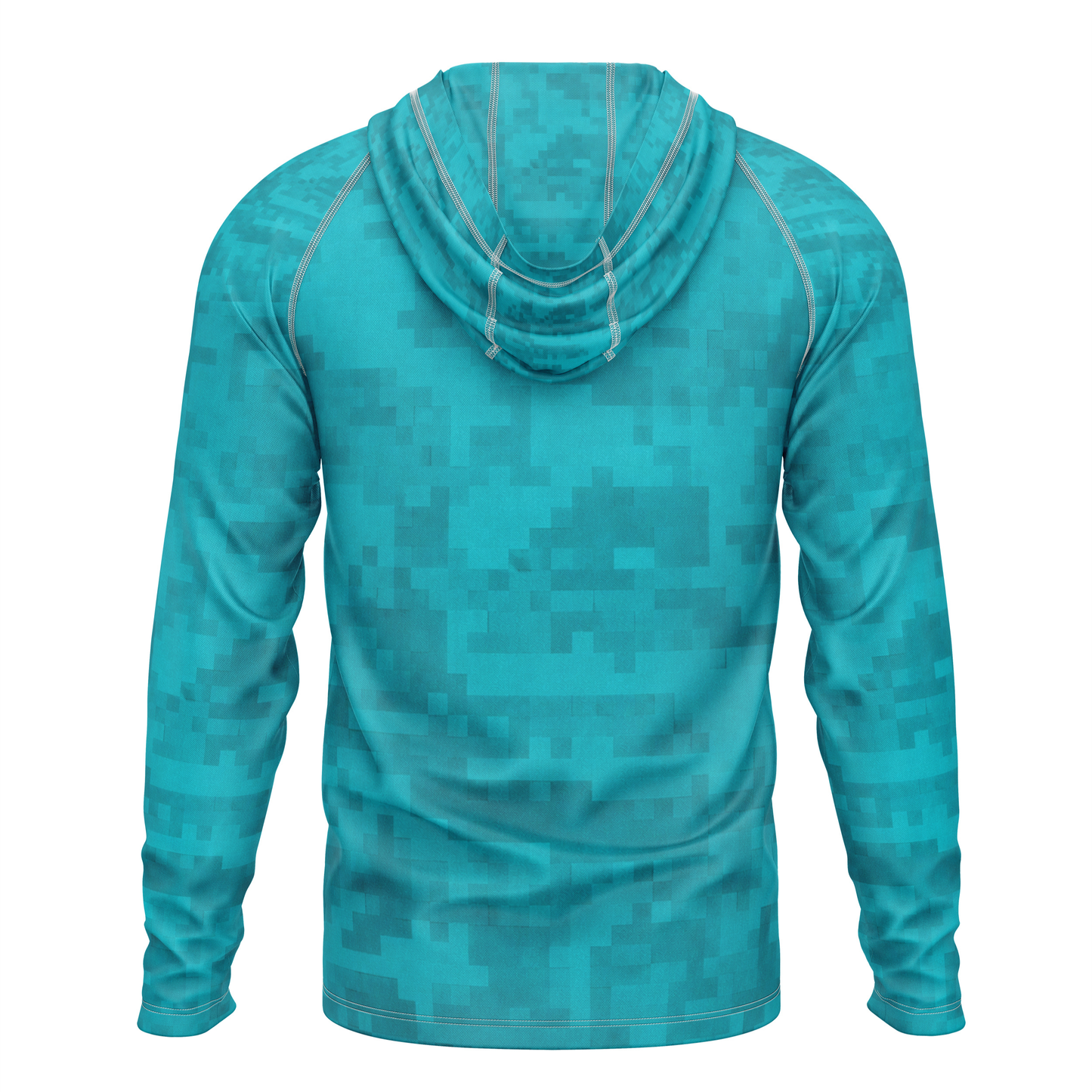 Cranky Crankbait SPF50 Performance Fishing Hoodie- Teal Camo