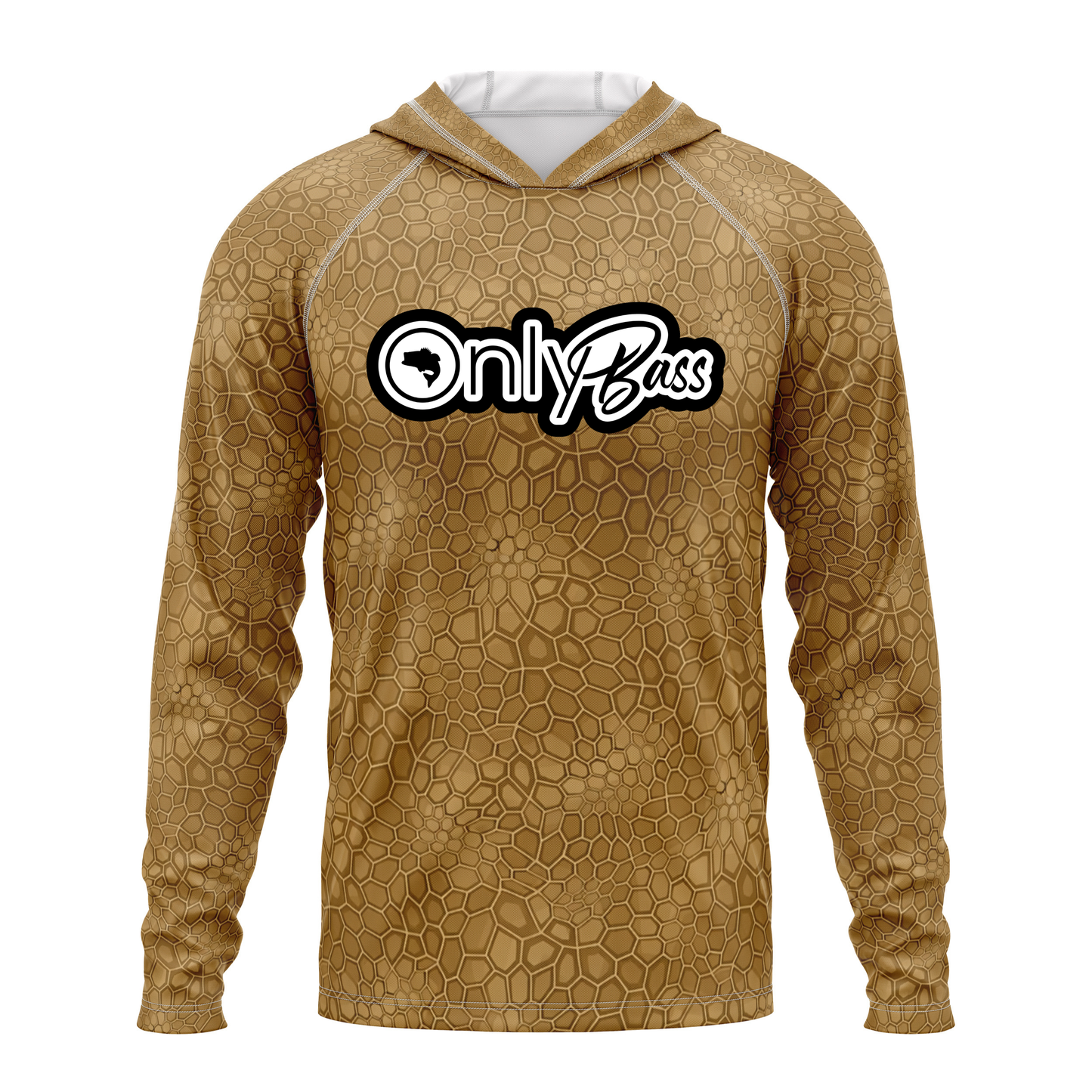 Only Bass SPF50 Performance Fishing Hoodie-Sand