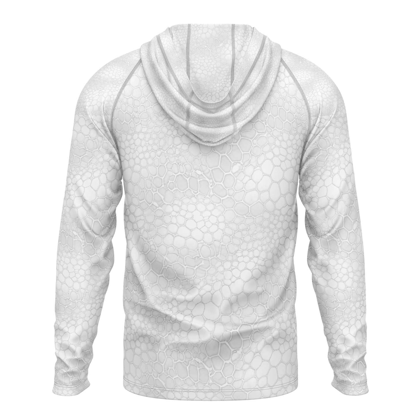 Only Bass SPF50 Performance Fishing Hoodie-White