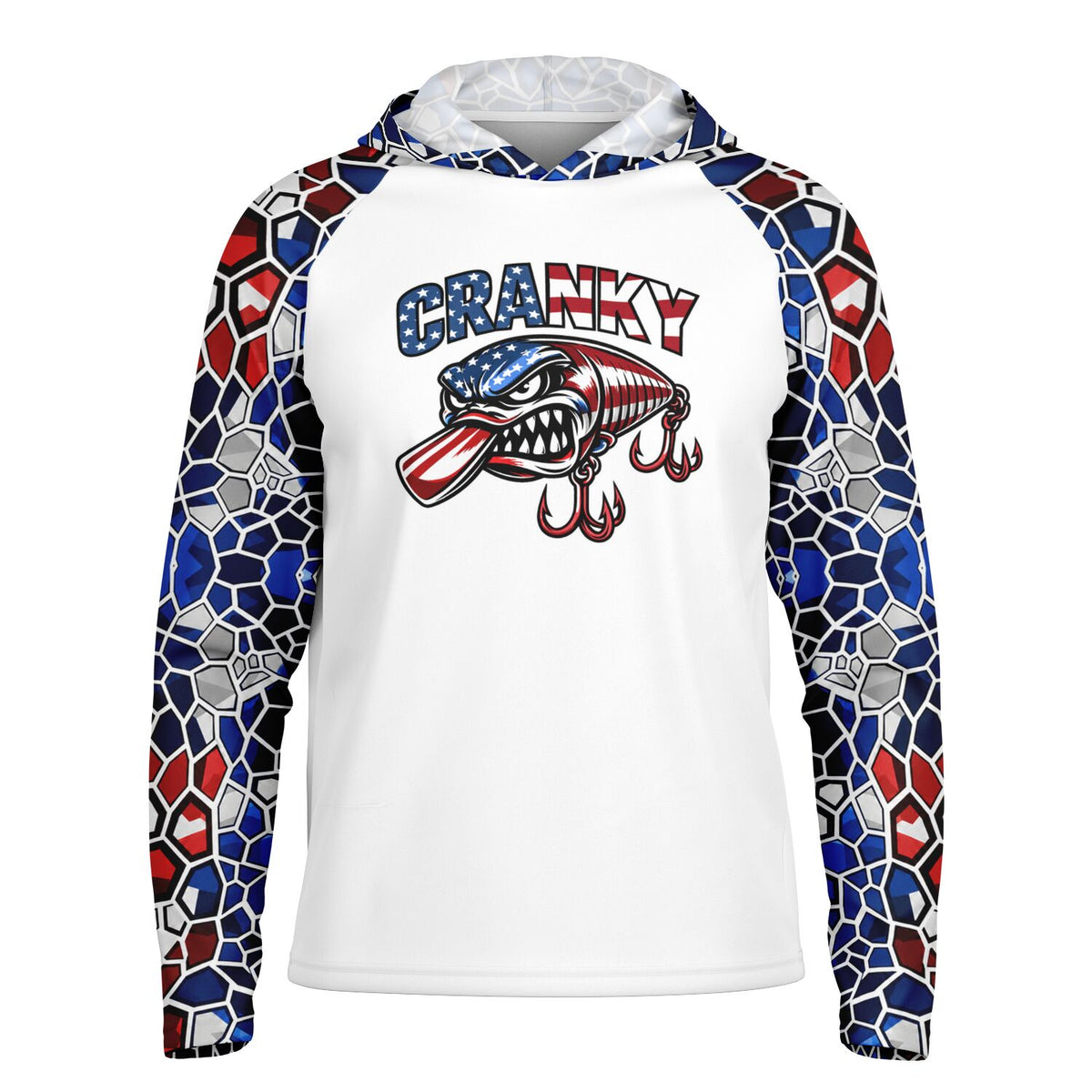 Cranky USA Crankbait SPF50 Performance Fishing Hoodie
