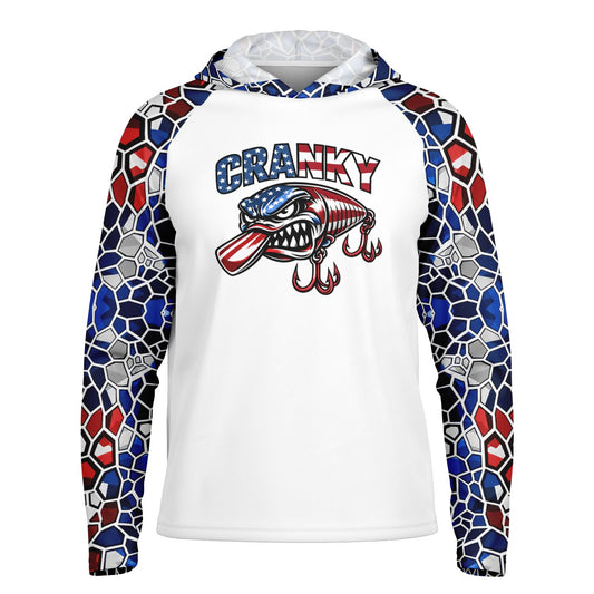 Cranky USA Crankbait SPF50 Performance Fishing Hoodie