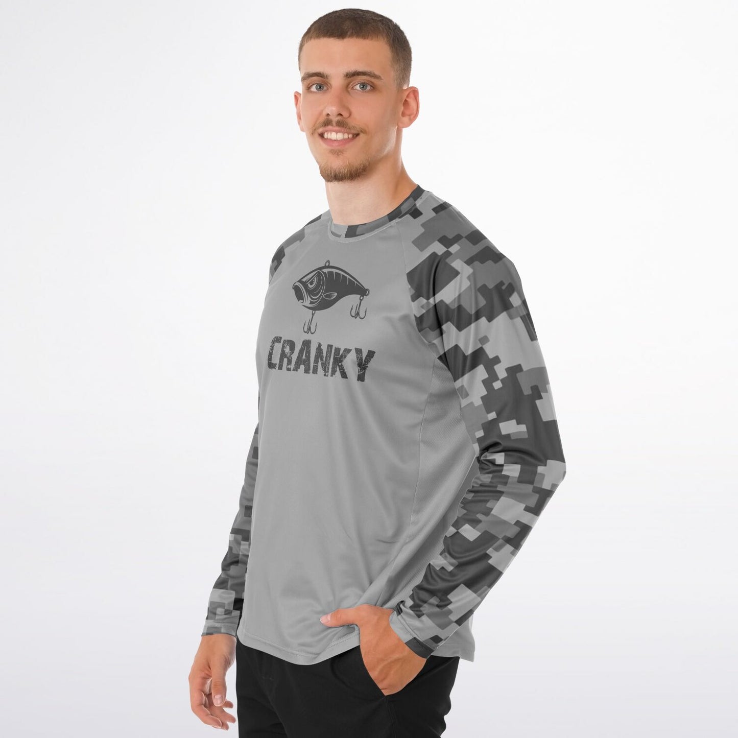 Cranky Crankbait UPF40 Performance Fishing Long Sleeve Tee