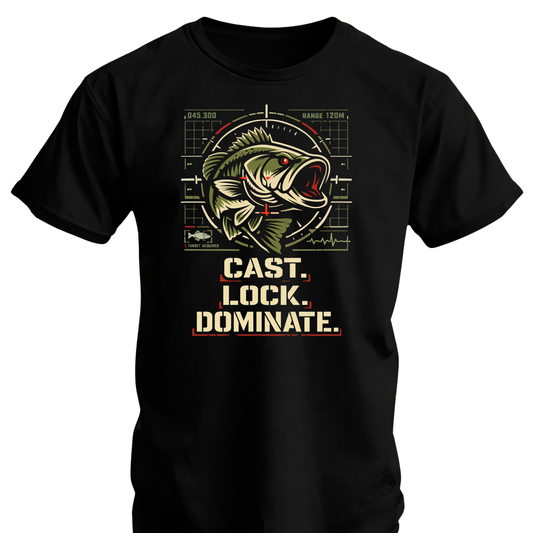 Cast Lock Dominate Fishing T Shirt