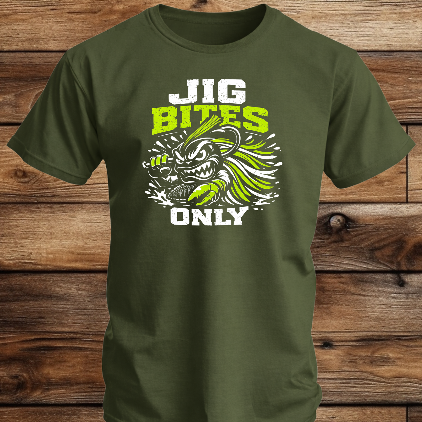 Jig Bites Only Fishing T Shirt