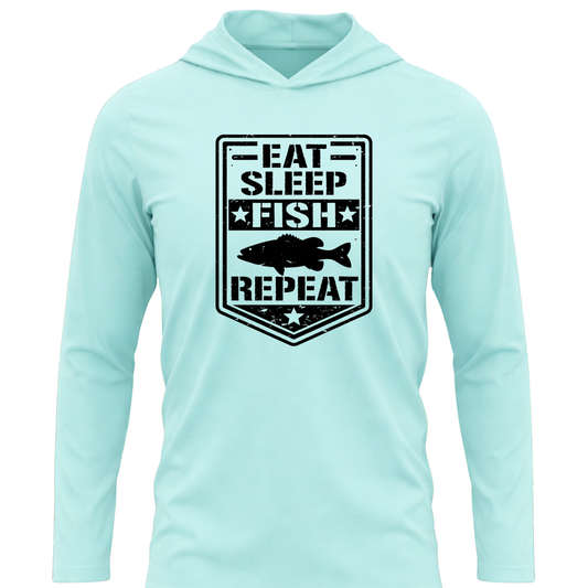 Eat Sleep Fish Repeat SPF50 Performance Fishing Hoodie