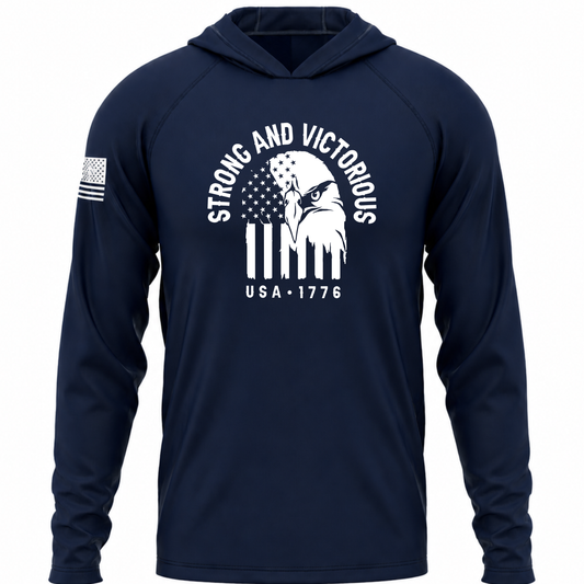 Strong and Victorious Patriotic Performance Hoodie