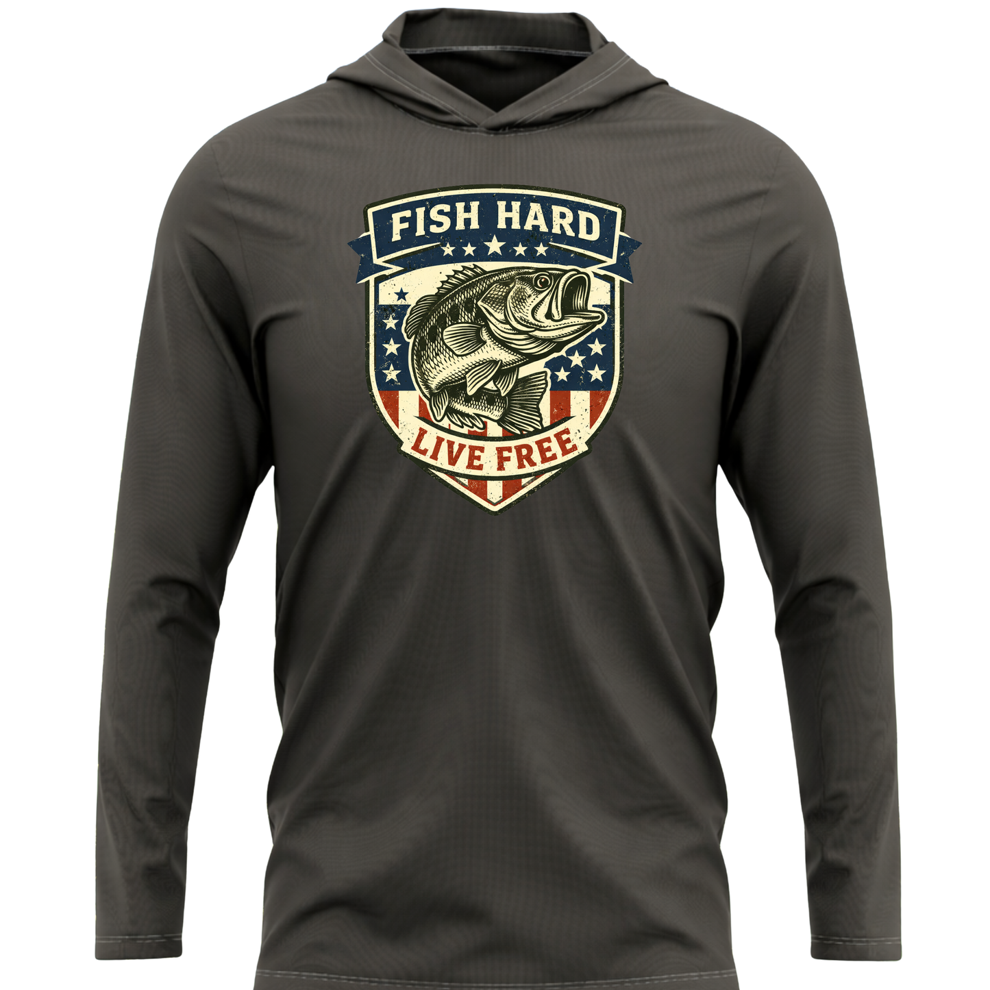 Fish Hard Live Free SPF50 Performance Fishing Hoodie
