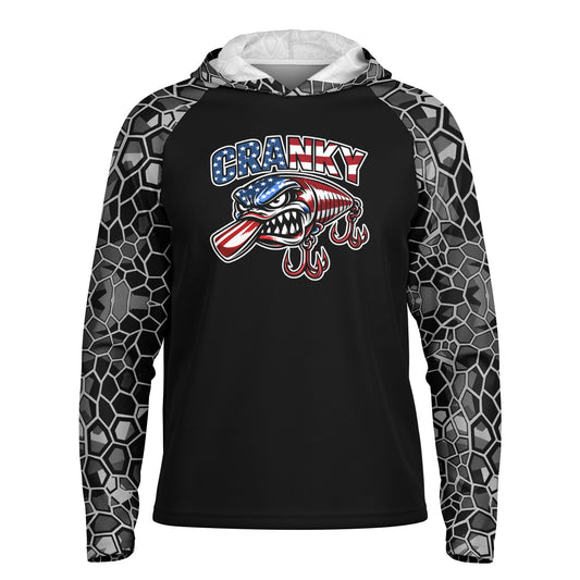 Cranky USA Crankbait SPF50 Performance Fishing Hoodie