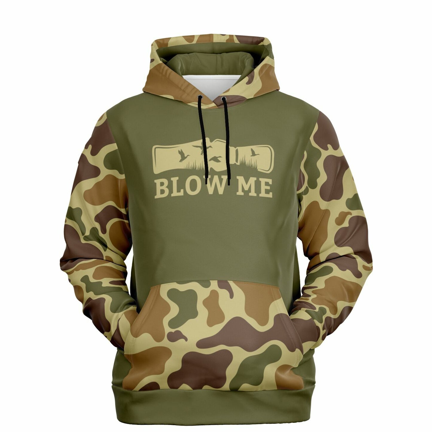 Blow Me Retro Camo Duck Hunting Hoodie