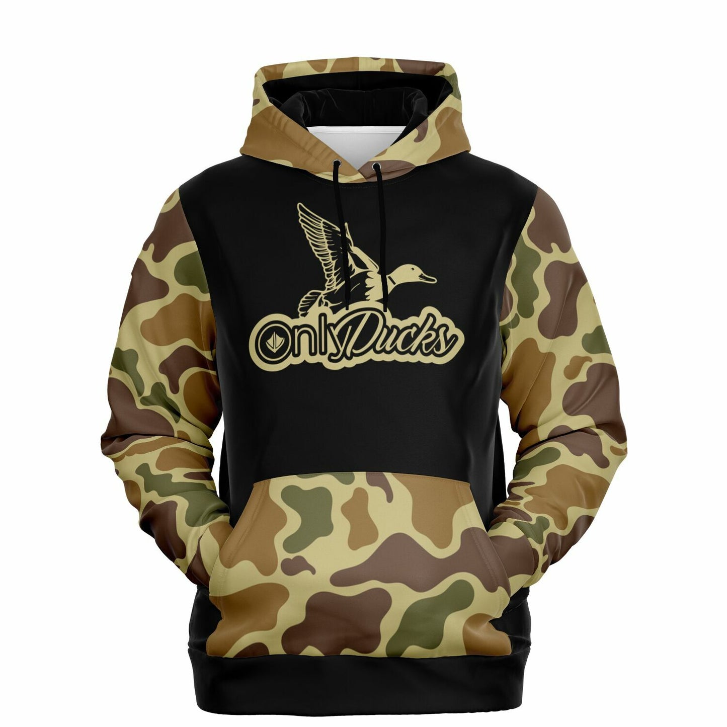 Only Ducks Retro Camo Duck Hunting Hoodie