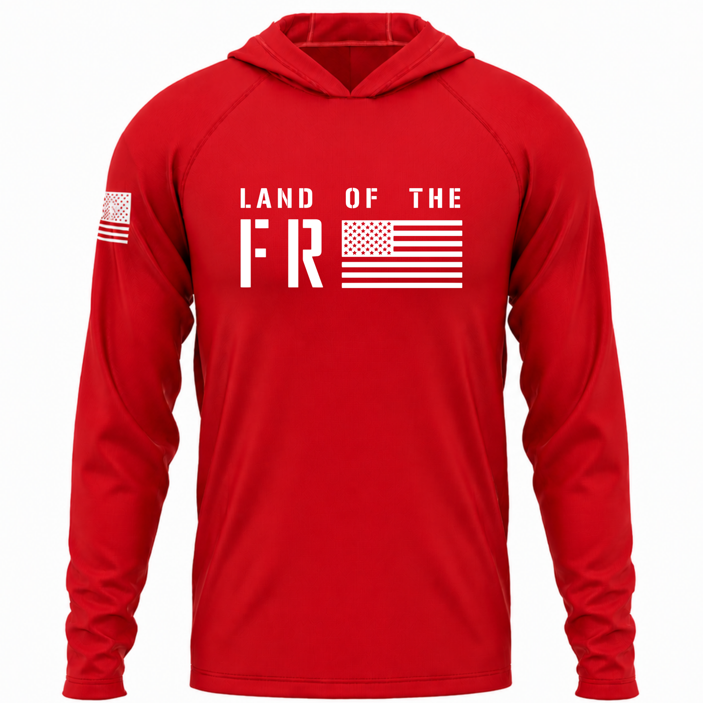 Land Of The Free Patriotic Performance Hoodie