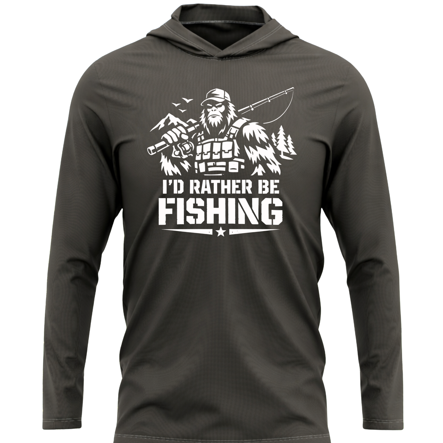 Bigfoot I'd Rather Be Fishing SPF50 Performance Hoodie