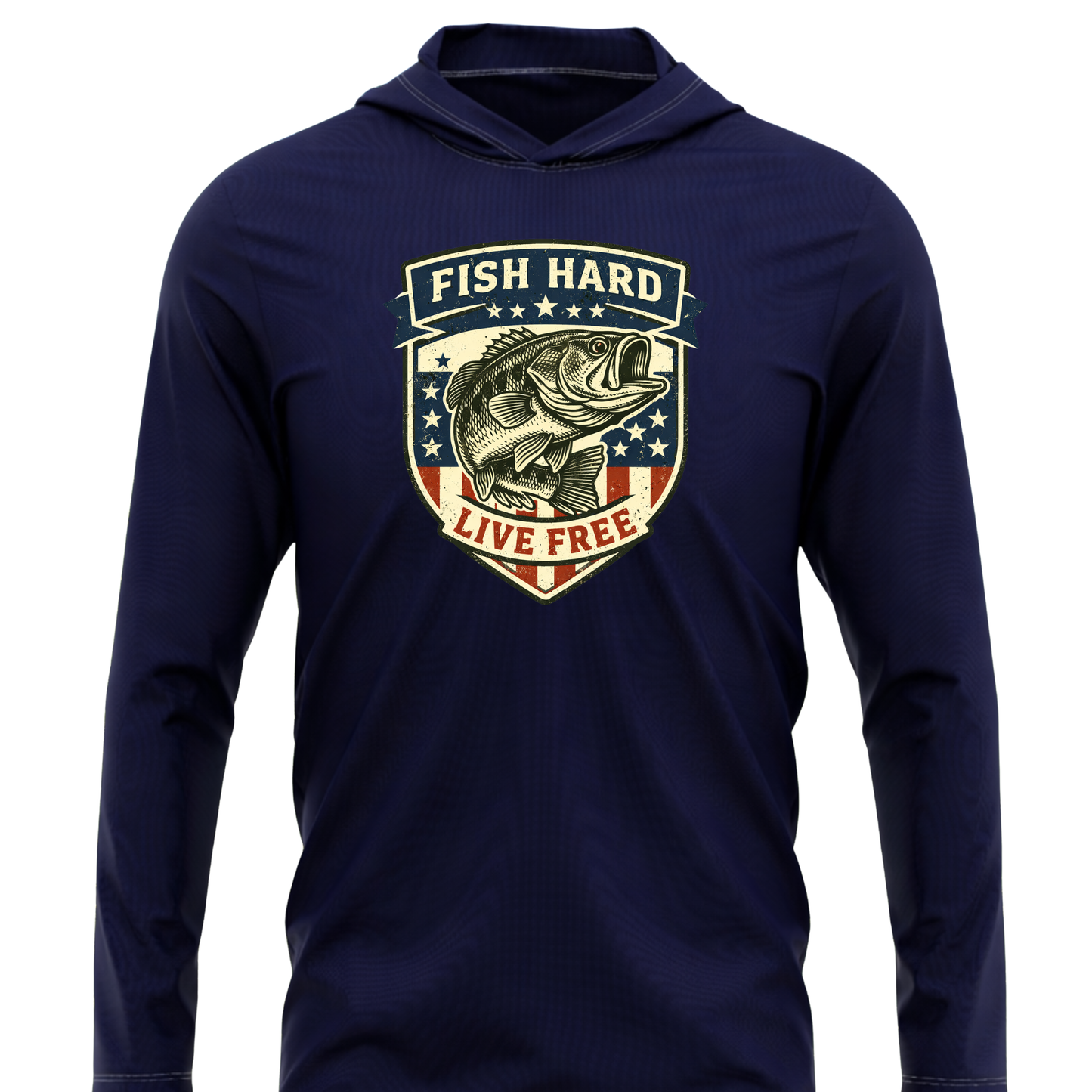 Fish Hard Live Free SPF50 Performance Fishing Hoodie