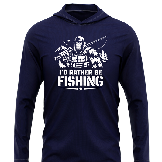 Bigfoot I'd Rather Be Fishing SPF50 Performance Hoodie