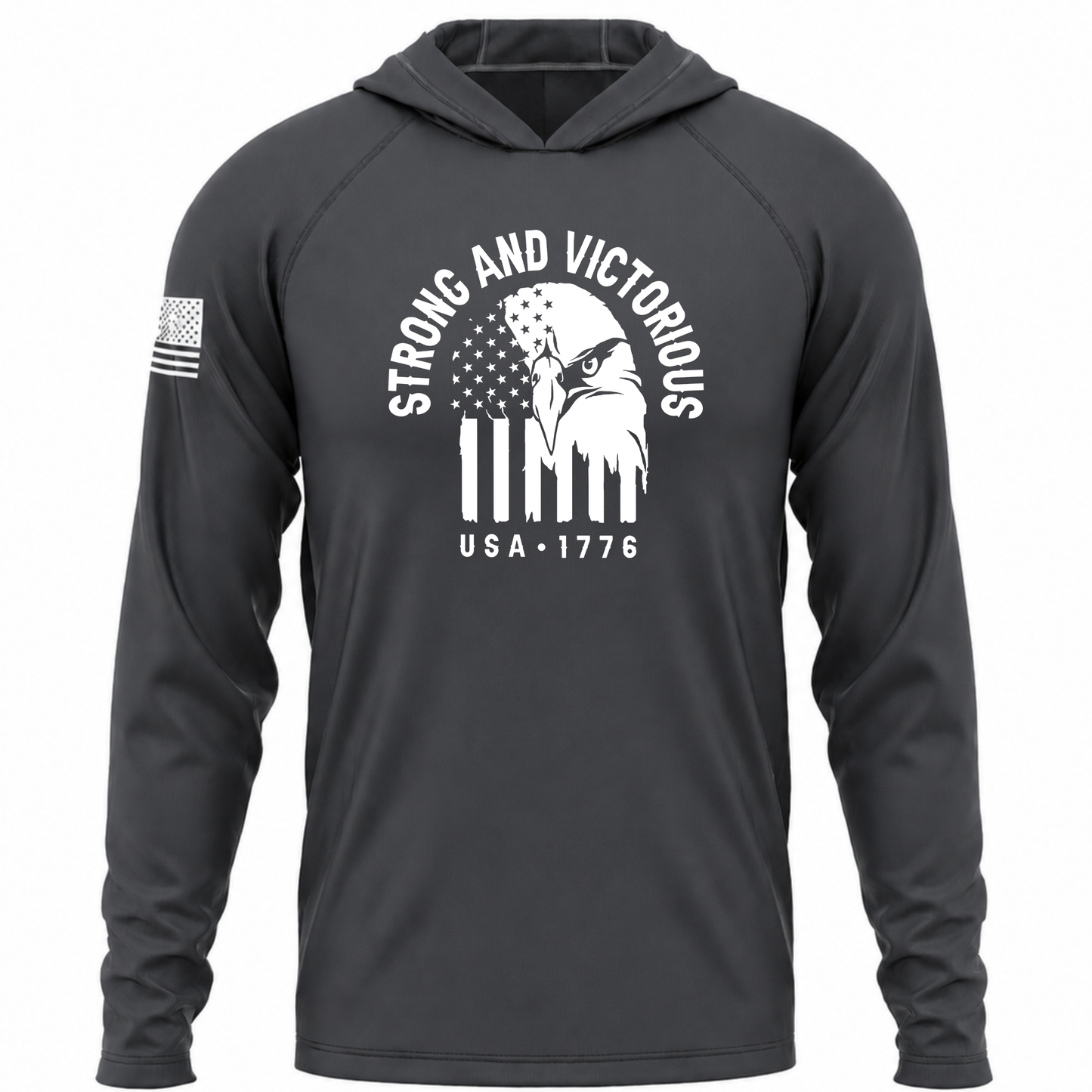 Strong and Victorious Patriotic Performance Hoodie